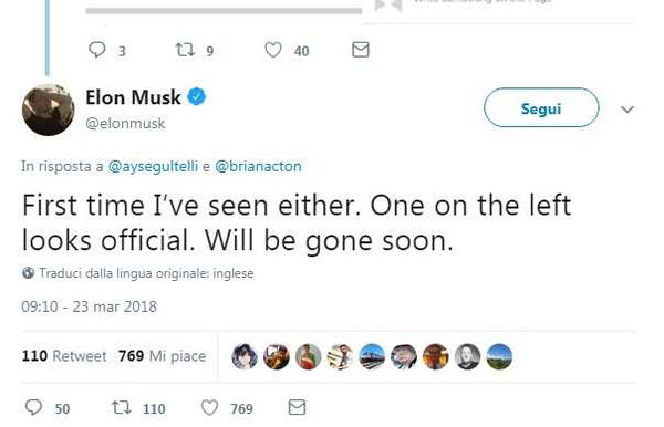 Facebook: si cancella Elon Musk, padre di Tesla e Space X