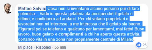 La vera storia della gelataia che non serve Salvini e viene «licenziata»
