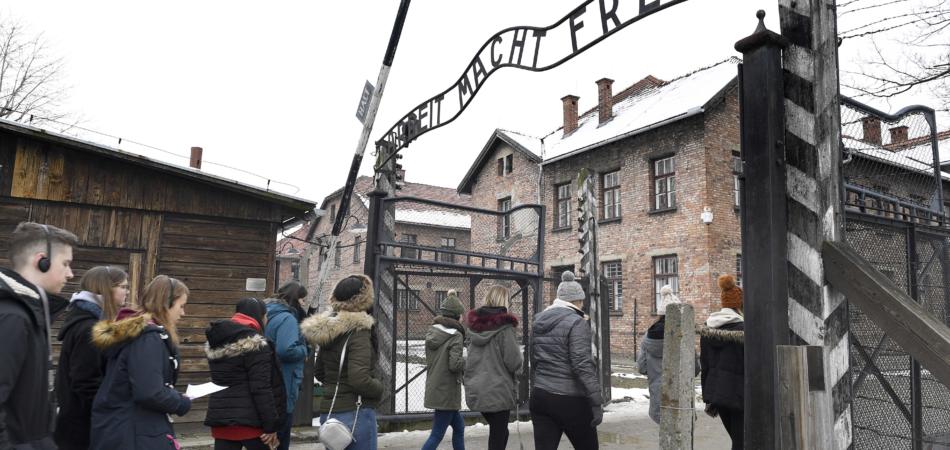 ragazzo israeliano pipì Auschwitz