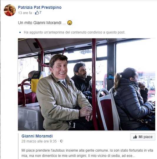 Patrizia Prestipino e la bufala sarcastica di Gianni Morandi che sfotte Roberto Fico sul bus
