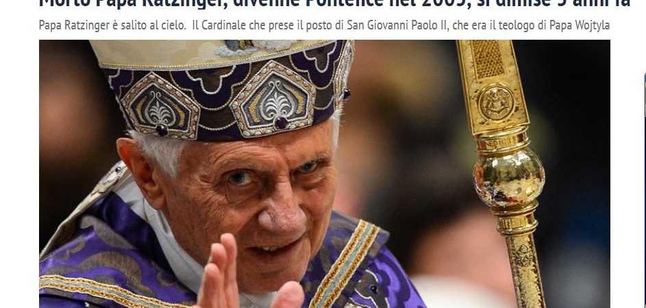 ratzinger morto