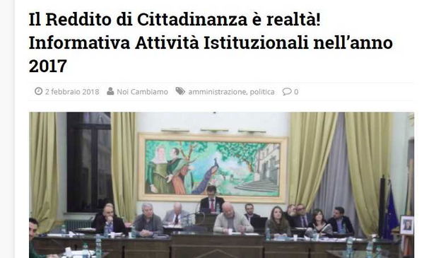 Il reddito di cittadinanza locale di Marino c’entra poco o niente col reddito di cittadinanza M5S
