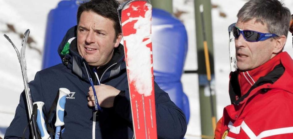 Renzi va a sciare