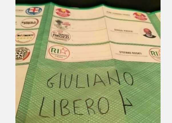 Esponenti di Forza Nuova pubblicano sui social la scheda con un fascio littorio article-post