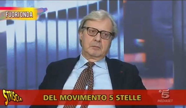 La bufala di Striscia la Notizia su Vittorio Sgarbi “inventore” delle code ai Caf per il reddito di cittadinanza