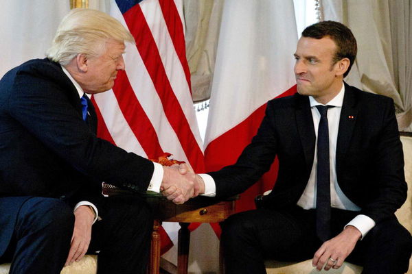 Macron ha studiato la stretta di mano di Trump per prepararsi al loro primo incontro