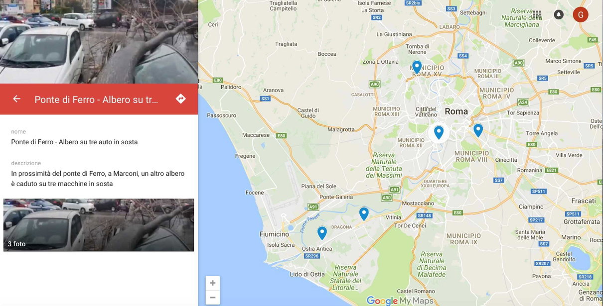 L’inquietante mappa interattiva degli alberi caduti il 9 aprile a Roma | MAPPA article-post