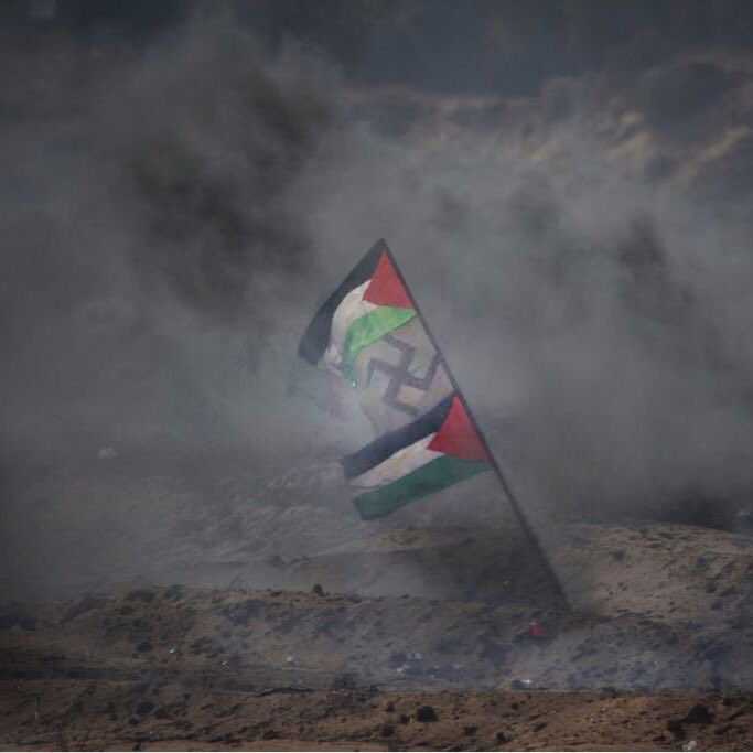Una bandiera nazista sventola a Gaza, Netanyahu attacca i palestinesi article-post
