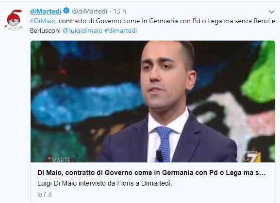 Di Maio e la fake news sul contratto di governo che non è una coalizione in Germania