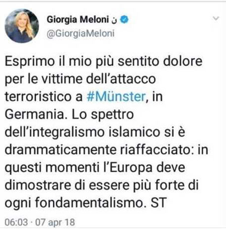 Lo scivolone di Giorgia Meloni sulla strage di Münster article-post