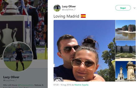 Michael Oliver, il complottismo sulla foto della moglie dell’arbitro di Real Madrid Juve al Bernabeu article-post