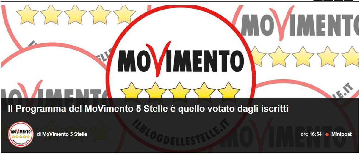 Il Movimento 5 Stelle ha smentito Il Foglio sulle modifiche post-voto al programma article-post