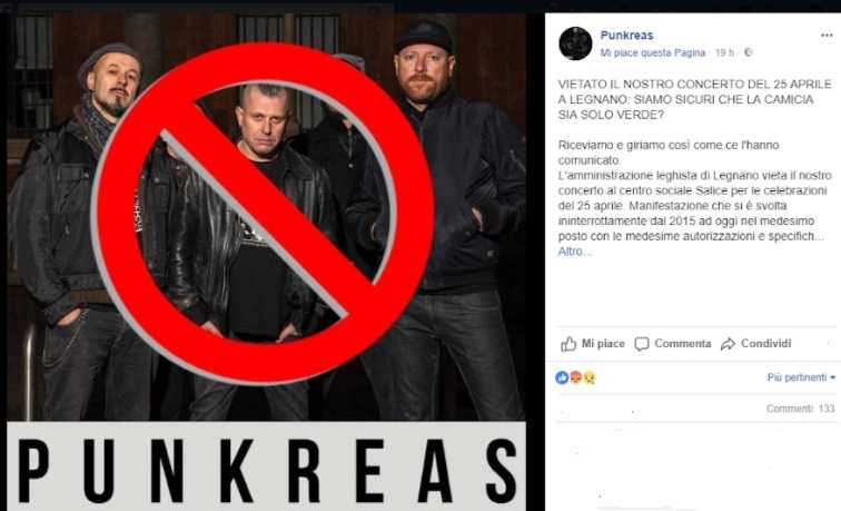 I Punkreas attaccano la Lega: «Vietano il nostro concerto del 25 aprile» article-post