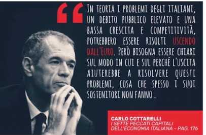 La bufala di Carlo Cottarelli favorevole all’uscita dall’euro