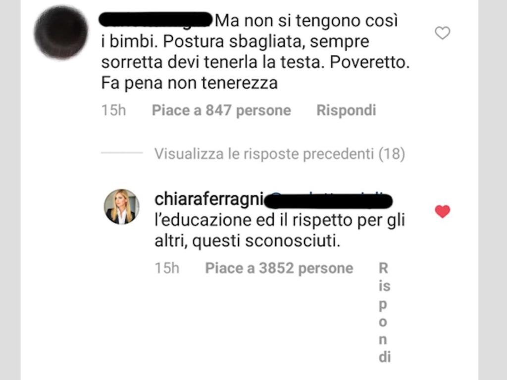 Chiara Ferragni contro mamma pancina