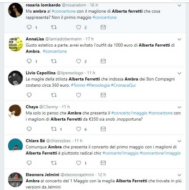 Ambra Angiolini concerto del primo maggio