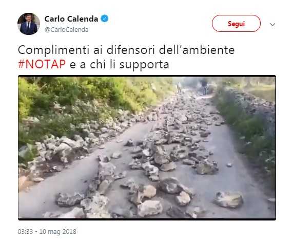 Calenda contro i No Tap: «Complimenti a chi li supporta» | VIDEO