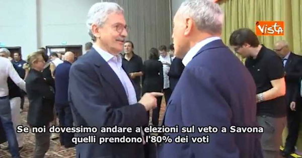 Il fuorionda di D’Alema su M5S-Lega: «Se si torna al voto per il veto a Savona prendono l’80%»