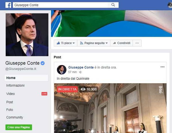 Perché Giuseppe Conte, già con 800 followers, aveva la spunta blu su Facebook