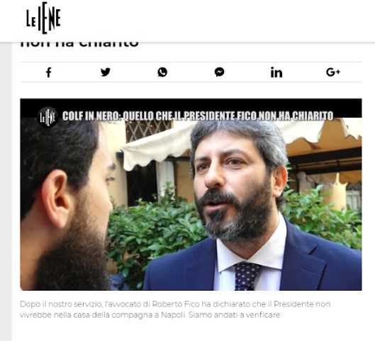 Le Iene criticano il silenzio e le contraddizioni di Roberto Fico sulla colf in nero