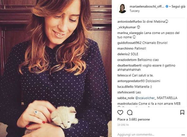Maria Elena Boschi e il contest sul nome del gattino che degenera