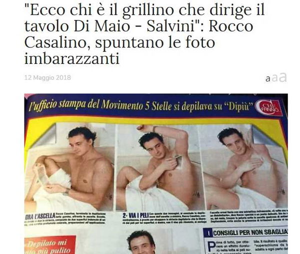 L’imbarazzante ironia di Libero sulle vecchie foto di Rocco Casalino