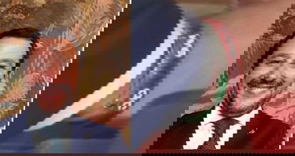 Salvini e il giuramento da ministro con il braccialetto del Milan