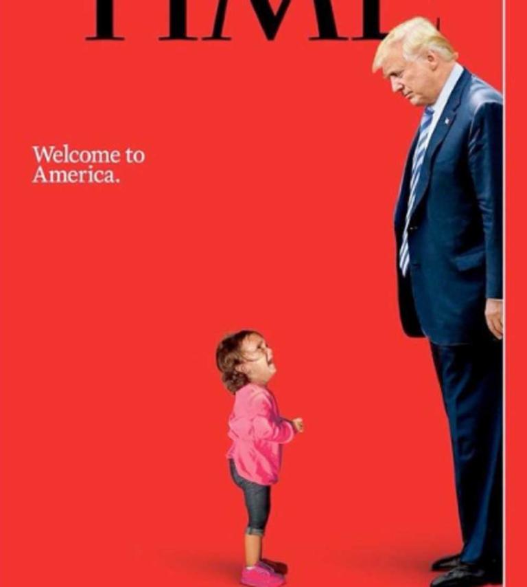 La copertina del Time con Trump e la bimba che piange