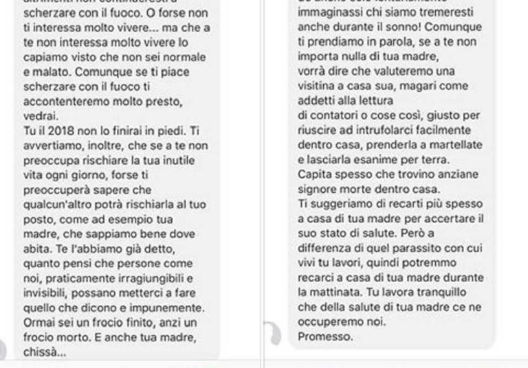 In Italia siamo passati alle minacce di morte che puzzano di omofobia