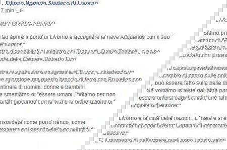 Aquarius, che fine ha fatto il post del M5S Nogarin in cui dichiarava Livorno disponibile all’accoglienza? article-post