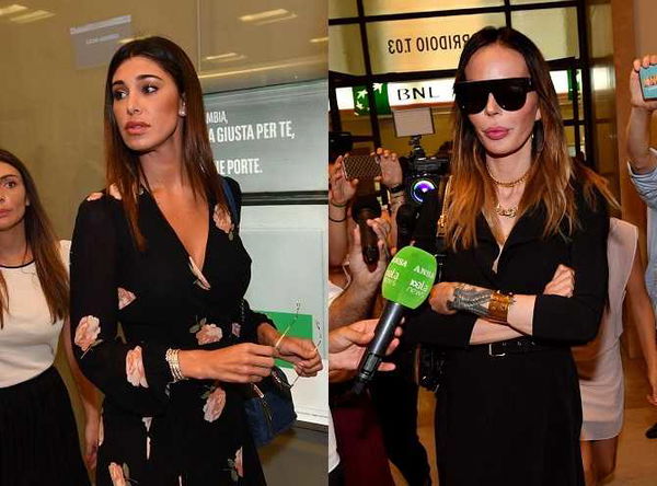 Belen e Nina Moric si baciano in tribunale, al processo per diffamazione