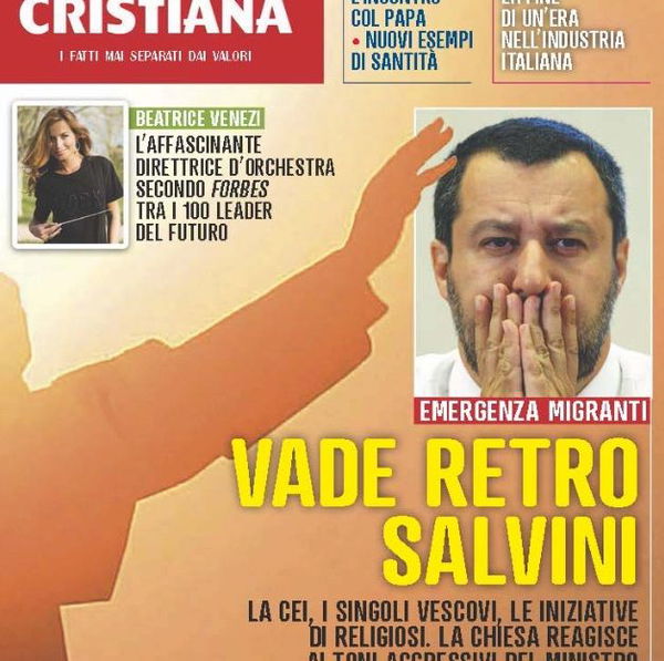 Famiglia Cristiana e la copertina con “Vade retro Salvini”. Lui: «Non sono Satana»
