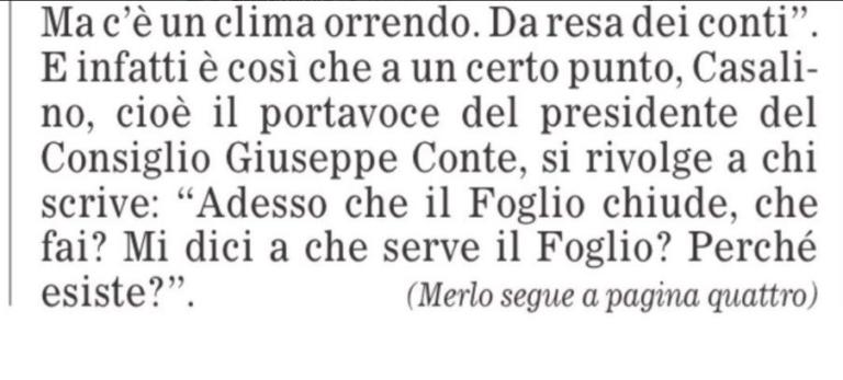 La “battuta” di Casalino ha scatenato uno shitstorm contro Il Foglio