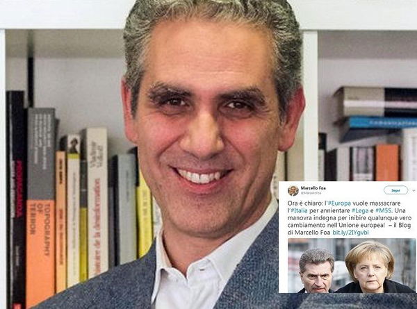 «L’Ue vuole annientare M5S e Lega»: i tweet ultra sovranisti (e salviniani) di Marcello Foa