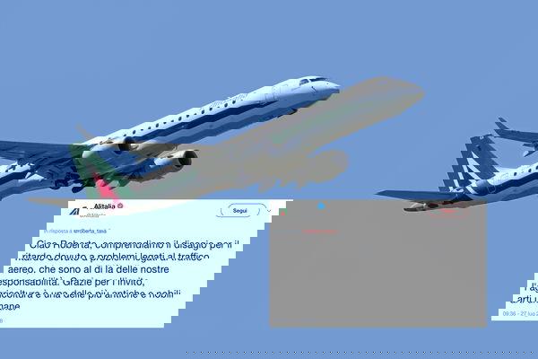 La risposta di Alitalia alla passeggera che li «manda a zappare»: «Agricoltura nobile arte umana»