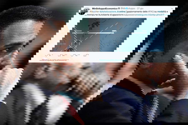 Al ministero di Di Maio scrivono «vaucher» al posto di voucher