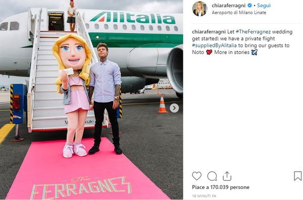 Ferragnez e Alitalia: «Una vergogna per una compagnia in crisi»