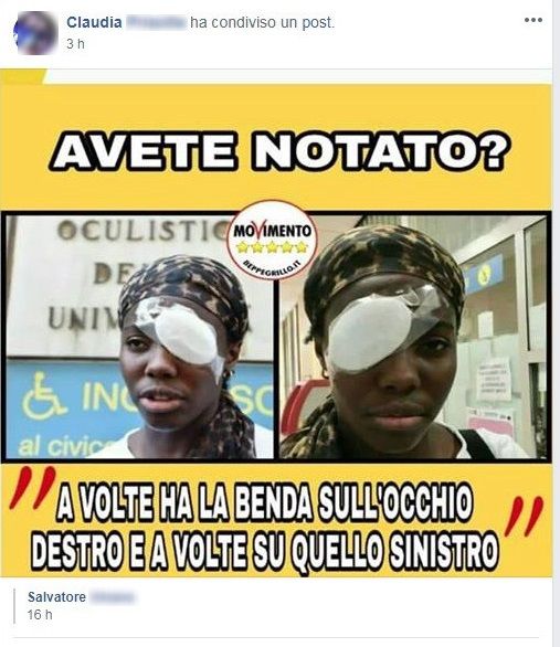 La bufala della benda di Daisy Osakue