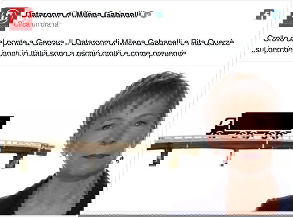 Per la Gabanelli il crollo del ponte di Genova è colpa dei tir polacchi