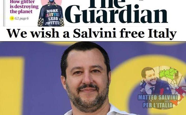 Guardian copertina Fake Salvini