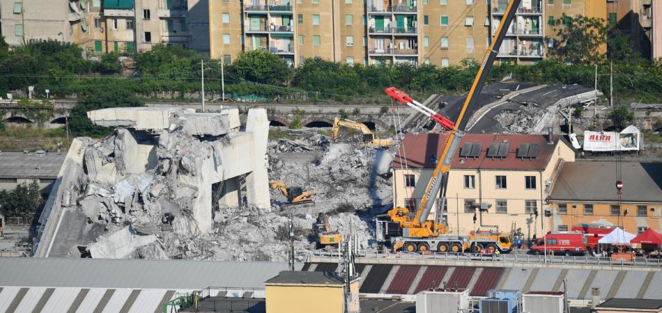 Ponte Morandi, scricchiolii moncone