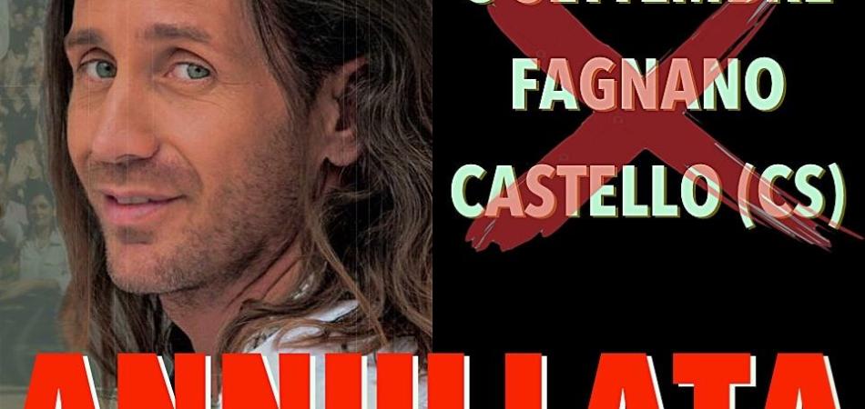 Povia concerto annullato