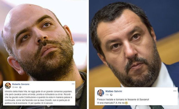Saviano attacca (di nuovo) Salvini e lui (di nuovo) non capisce e parla di «fesserie»