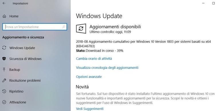 Windows 10, rilasciato un nuovo aggiornamento cumulativo (KB4346783)