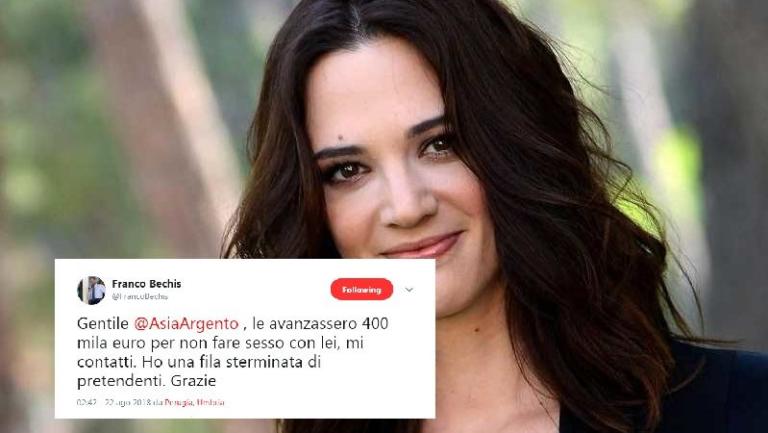Franco Bechis ‏e il tweet di cattivo gusto su Asia Argento