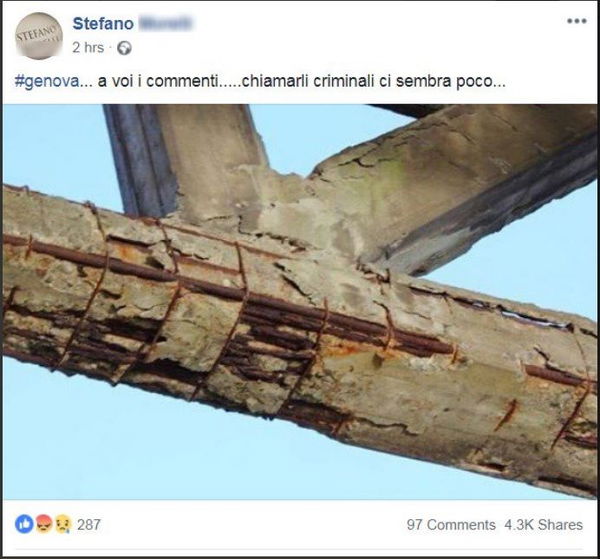Tutte le foto fake del Ponte Morandi crollato a Genova