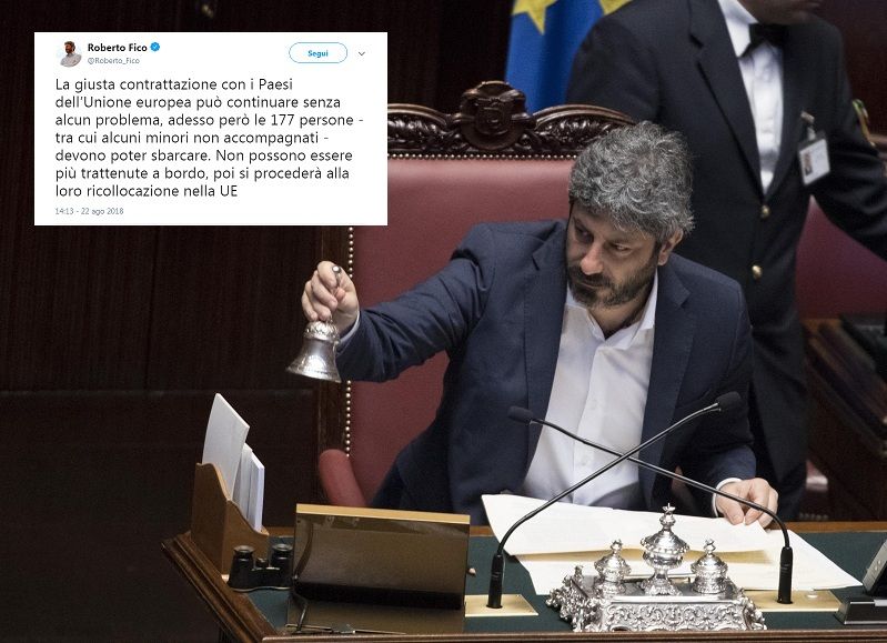 Fico dice il contrario di Salvini: «I migranti della Diciotti devono sbarcare» article-post