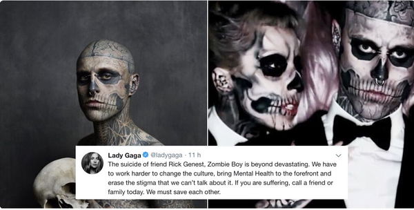 Morto Rick Genest, lo “zombie boy”. Lady Gaga:«Sono devastata»
