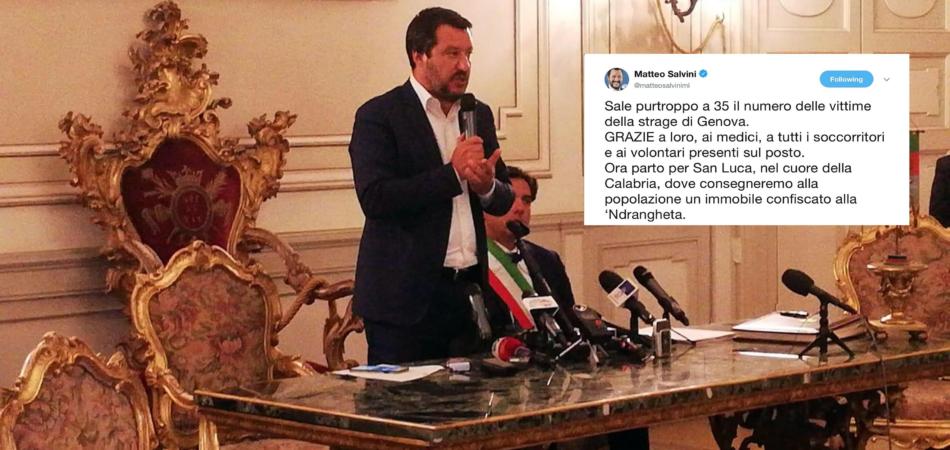 salvini ringrazia vittime