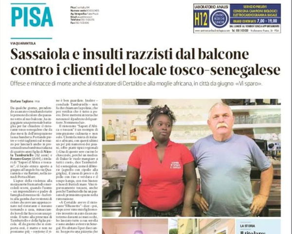 Pisa, sassaiole e insulti contro il ristorante tosco-africano simbolo d’integrazione